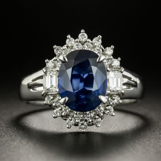 Estate 2.48 Carat Sapphire and Diamond Ring - 2