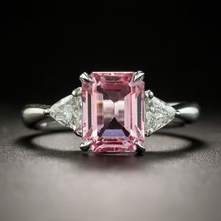Estate 2.82 Carat Pink Sapphire and Diamond Ring - 2