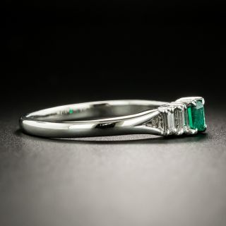 Estate .21 Carat Emerald and Diamond Ring
