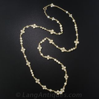Estate 24 Inch Diamond Chain Necklace - 1