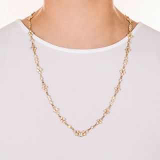 Estate 24 Inch Diamond Chain Necklace