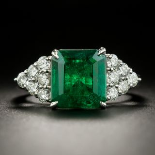 Estate 3.50 Carat Emerald and Diamond Ring - 3