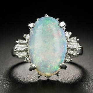 Estate 3.81 Carat Opal and Diamond Ring - 2