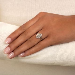 Estate .42 Carat Marquise-Cut Diamond Halo Ring