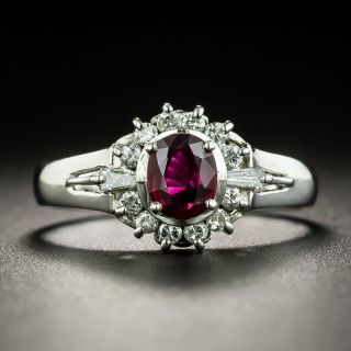 Estate .43 Carat Ruby and Diamond Ring - 1