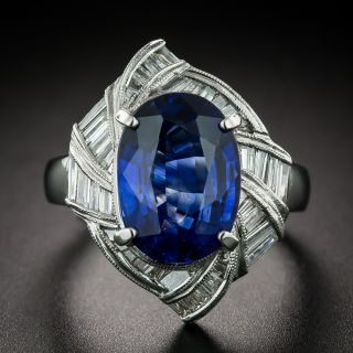 Estate 5.38 Carat Sapphire and Diamond Ring - 2
