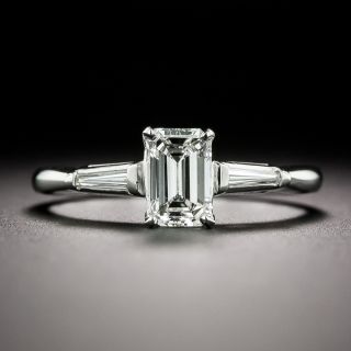 Estate .60 Carat Emerald-Cut Diamond Engagement Ring - GIA F VS1 - 2