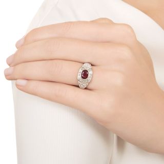 Estate .65 Carat Ruby and Diamond Ring