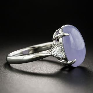 Estate 7.40 Carat Lavender Jade and Diamond Ring 
