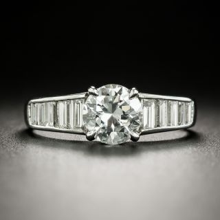 Estate .97 Carat Diamond Engagement Ring - GIA F VS1 - 1
