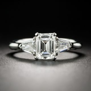Estate .98 Carat Emerald-Cut Diamond Ring - GIA E VS1 - 8