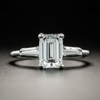 Estate .99 Carat Emerald-Cut Diamond Engagement Ring - GIA  E VVS1 - 7