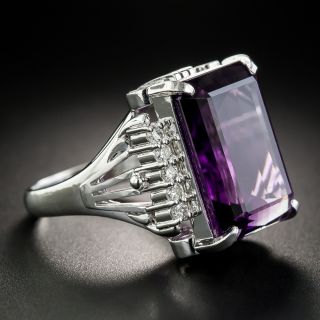 Estate Amethyst and Diamond Cocktail Ring