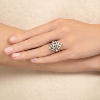 Estate Baguette Diamond Cluster Ring