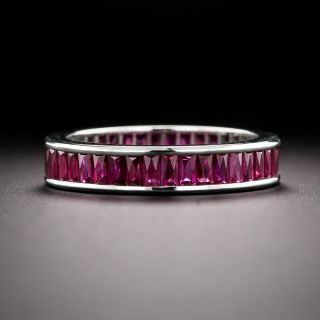Estate Baguette Ruby Eternity Ring - Size 6 1/4 - 3