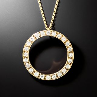 Estate Diamond Circle Necklace - 2