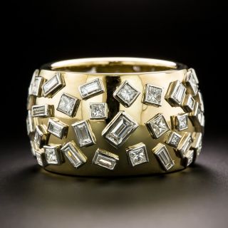 Estate Diamond 'Confetti' Wide Band Ring, Size 8 1/2 - 3