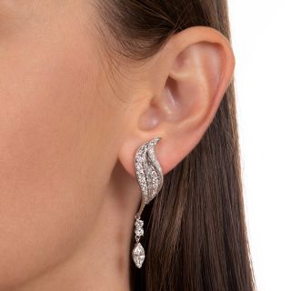 Estate Diamond Dangle Earrings