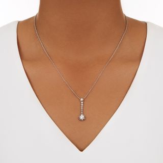 Estate Diamond Dangle Necklace