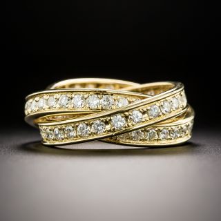 Estate Diamond Eternity Rolling Rings, Size 4 - 3