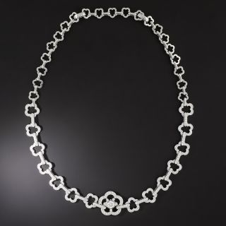 Estate Diamond Floral Necklace - 2