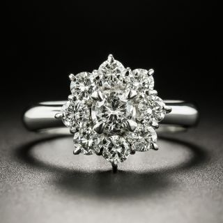 Estate Diamond Flower Cluster Ring - 2