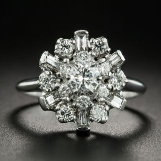 Estate Diamond Snowflake Cluster Ring - 2
