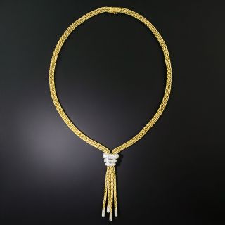 Estate Diamond Tassel Necklace, Italy - 2