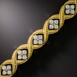 Estate Diamond Trellis Link Bracelet by Jabel - 2