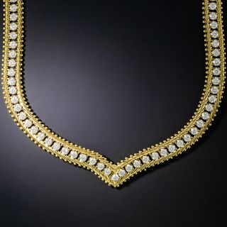 Estate Diamond V-Shape Necklace - 2
