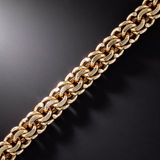 Estate Double Curb Chain Bracelet - 3