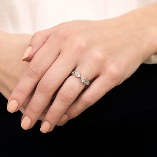 Estate Double Trillion-Cut Diamond Ring