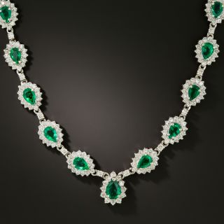 Estate Emerald and Diamond Collar Necklace - 3
