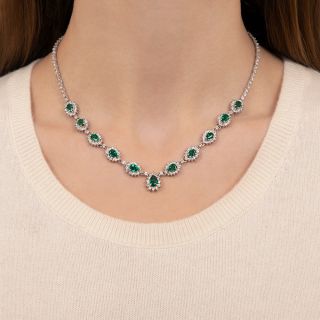 Estate Emerald and Diamond Collar Necklace