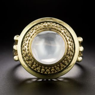 Estate Etruscan Revival Style Moonstone Ring - 2