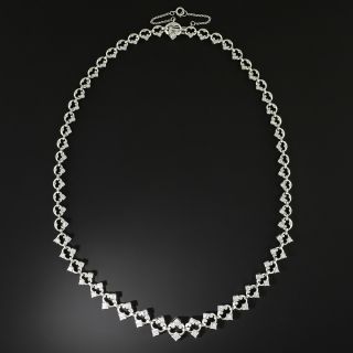 Estate Fancy Link Diamond Necklace - 1