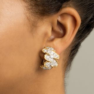 Estate Free-Form Diamond Earrings