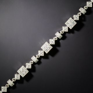 Estate Geometric Diamond Bracelet - 3