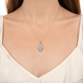 Estate Lozenge-Shaped Diamond Pendant 