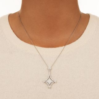 Estate Micro-Pavé Diamond Pendant