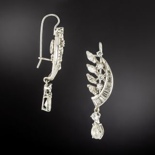 Estate Multi-Shape Diamond Dangle Earrings