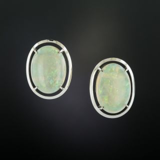 Estate Opal Earrings - 1