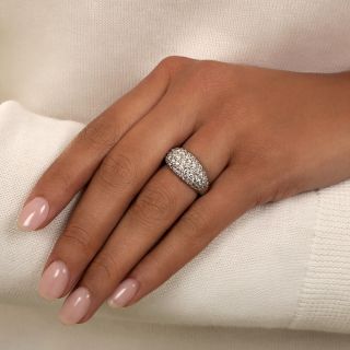 Estate Pavé Diamond Domed Ring