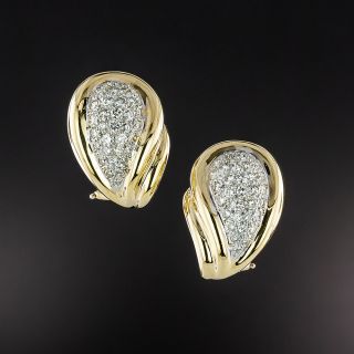 Estate Pavé Diamond Earrings - 2