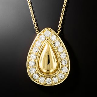 Estate Pear-Shaped Diamond Necklace - 1