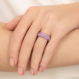 Estate Pink Sapphire Band Ring