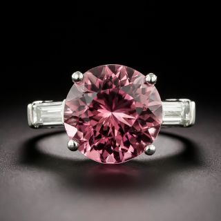 Estate Pink Tourmaline and Diamond Ring - 2