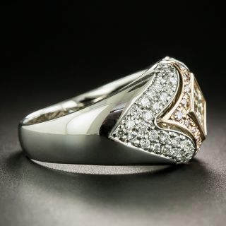 Estate Platinum and Rose Gold Diamond Ring