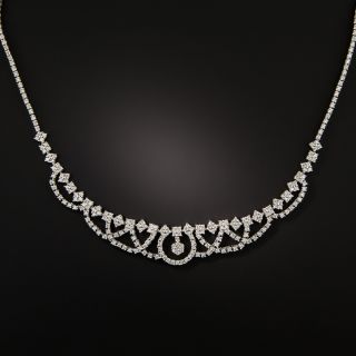 Estate Platinum Diamond Necklace - 1