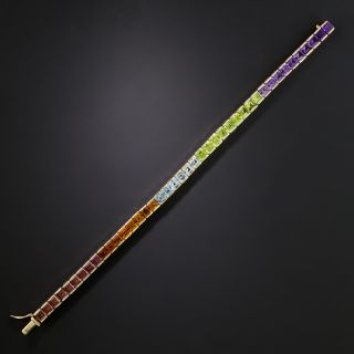 Estate Rainbow Gemstone Bracelet - 3